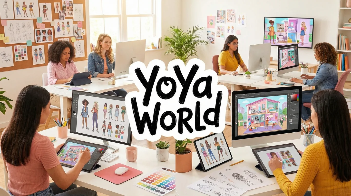 YoYa World characters in a colorful dollhouse world